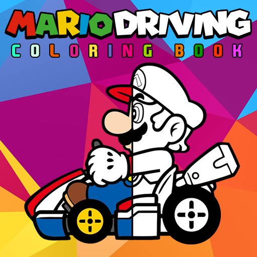 Mario Driving Coloring Book