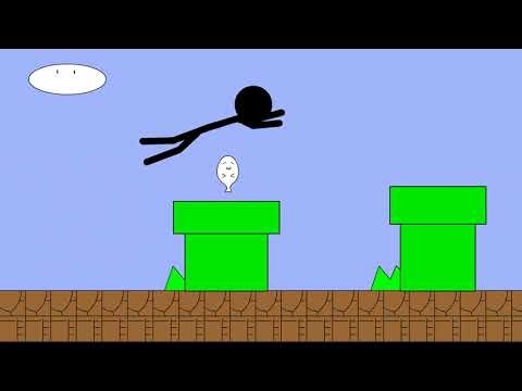 How many ways did Stickman die in Super Mario game?