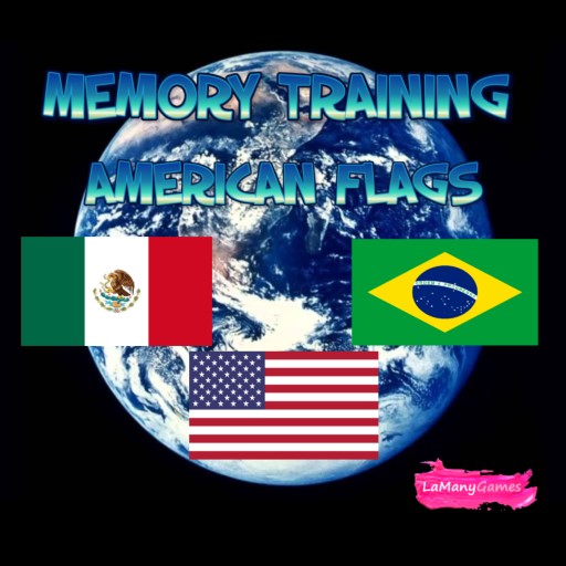 MEMORY TRAINING. AMERICAN FLAGS